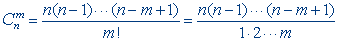 Formula of Combinations