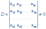 Cramer's method formula