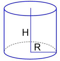 Cylinder volume calculation formula