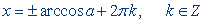 Trigonometric equations