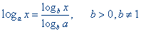 Logarithm formula