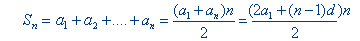 Arithmetic progression formula